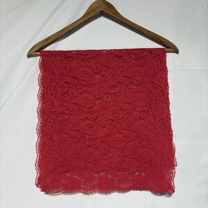 Vintage Lace Table Runner Red Valentines Day Christmas Halloween 13.5" x 57.5"